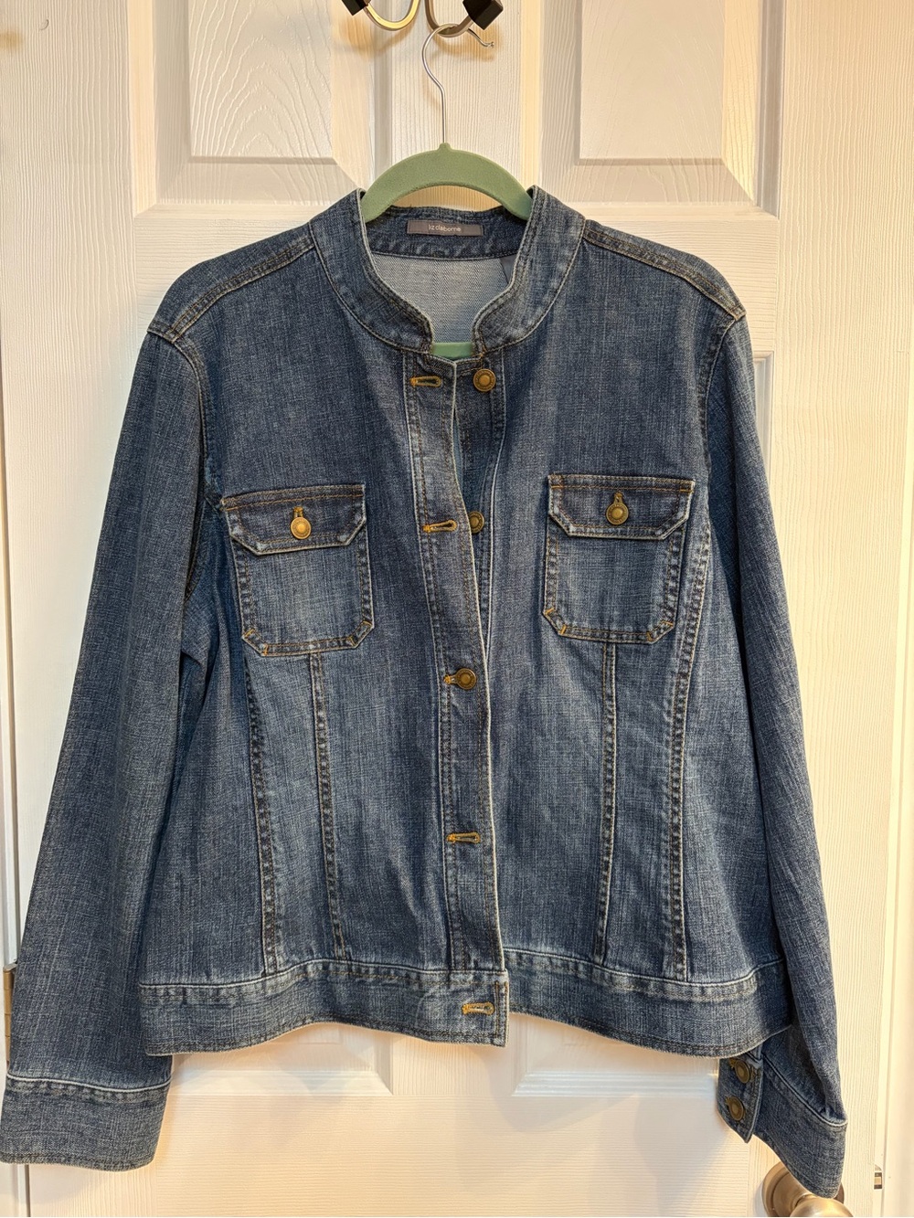 Vintage Liz Claiborne Women’s denim Button-Front Jacket - Blue - Picture 6 of 8